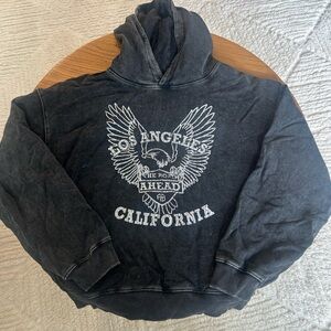Anine Bing Charcoal California Graphic Hoodie